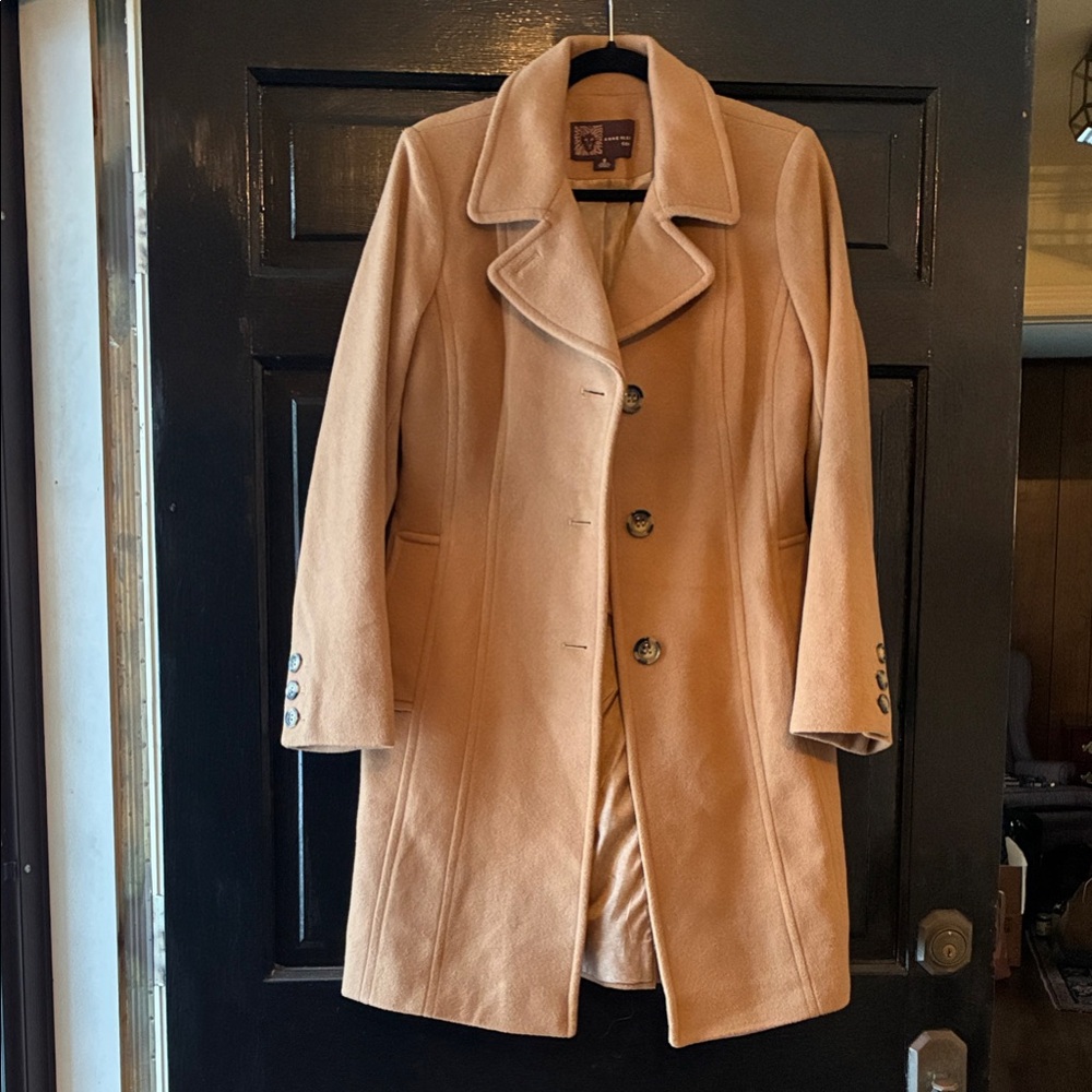 Anne Klein Tan Wool Blend Coat